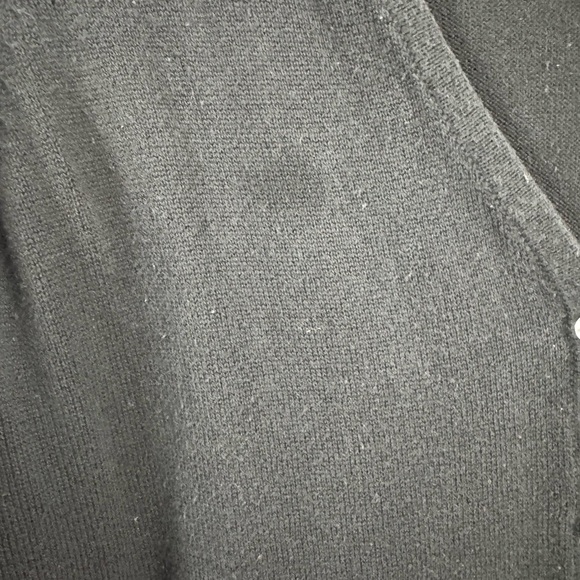 Kate Hill Black V-Neck button front Cardigan Sweater petite large - Picture 6 of 8